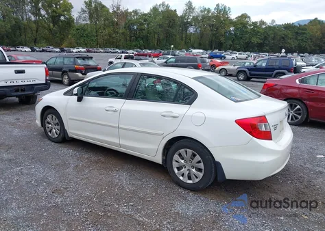 2012 Honda Civic Lx из США, поврежденный, VIN 19XFB2F53CE107400